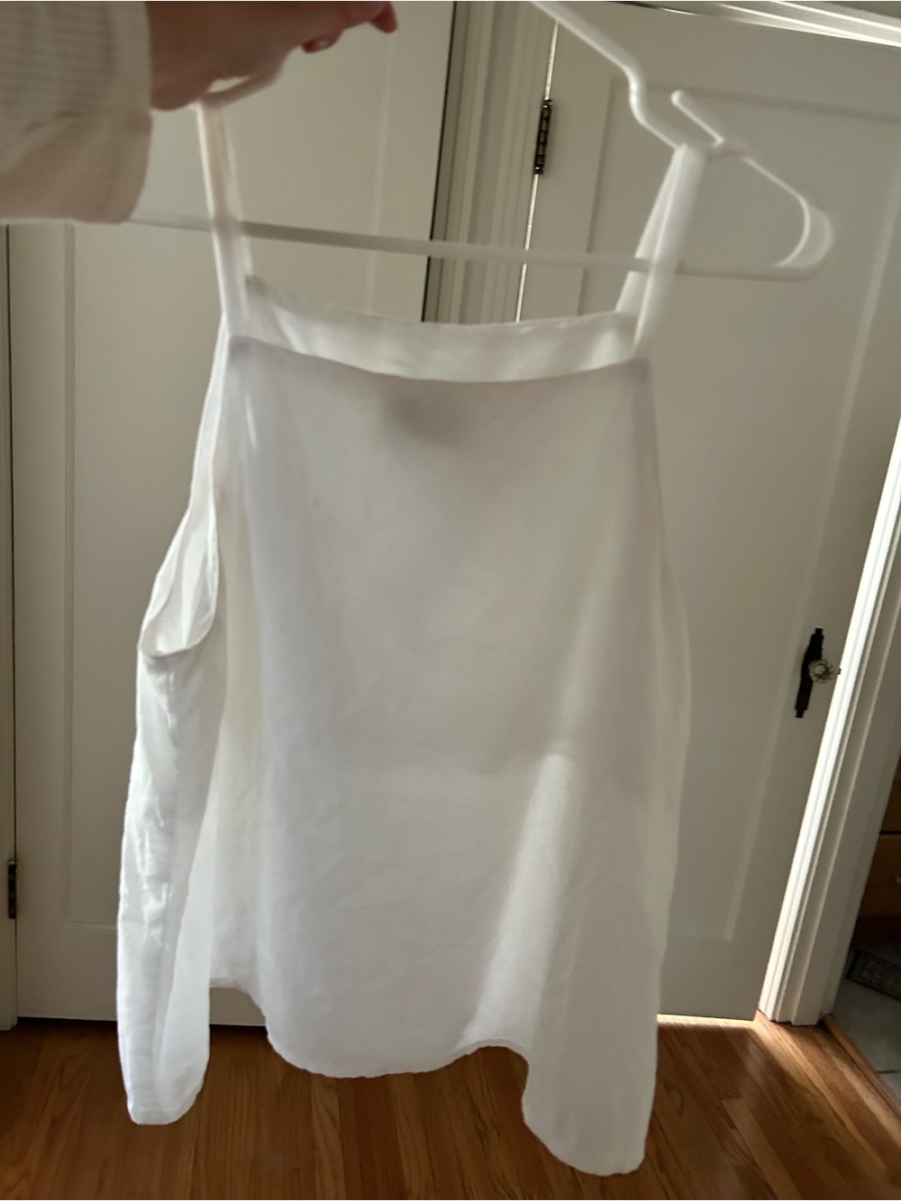 Nicole Purdy The Strap Square-Neck Tank Top Handmade 100% Linen